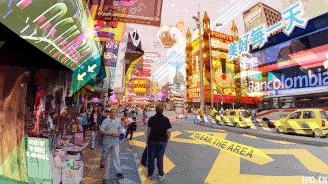 How to turn buildings into canvases using augmented reality. Technology concerns…